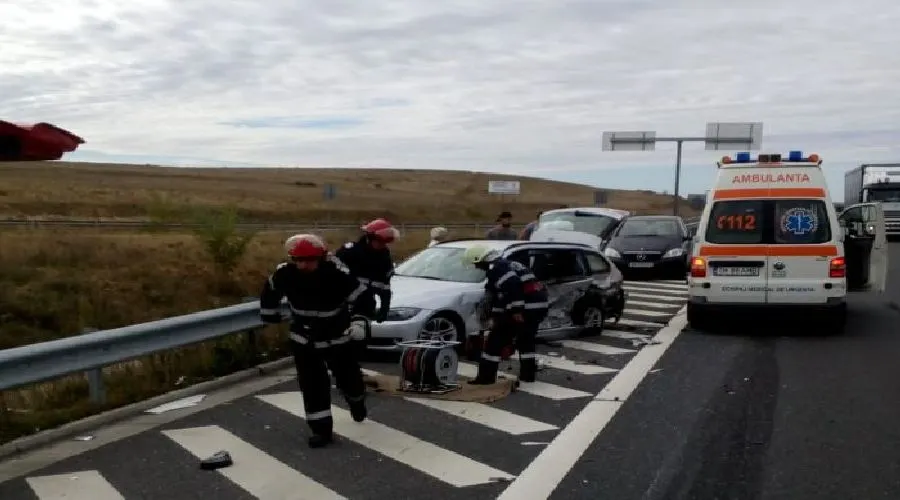Ciocnire în lanț pe autostradă, în apropiere de Timișoara
