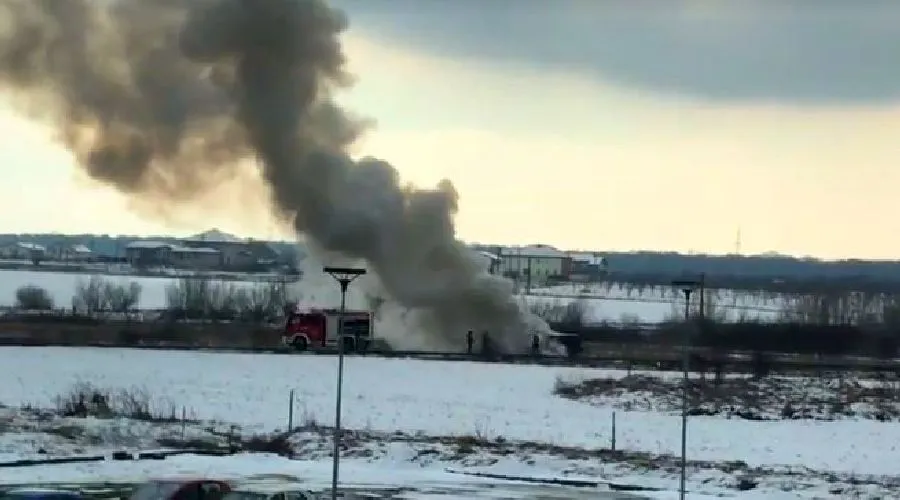 Incendiu pe șoseaua de centură la Timișoara