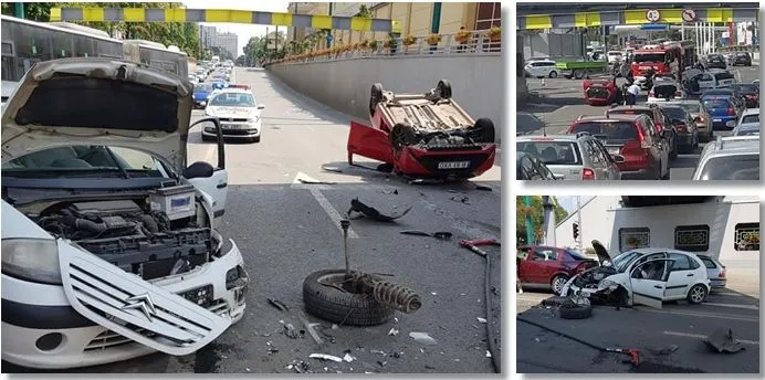 Accident spectaculos pe o stradă intens circulată din Timișoara