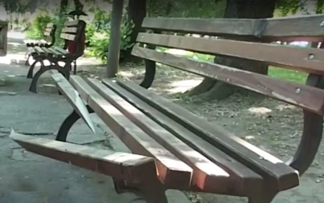 Un bărbat a vandalizat un parc din centrul Timișoarei