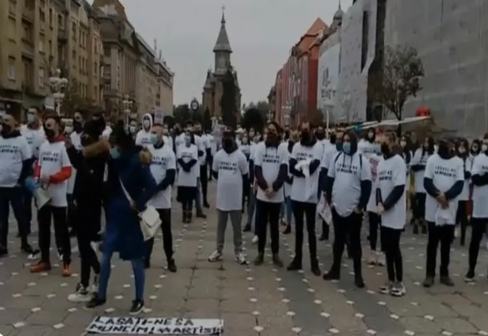 Protest HORECA la Timișoara cu zeci de participanți