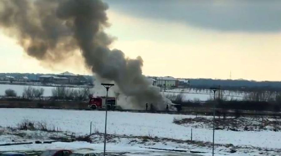 Incendiu pe șoseaua de centură la Timișoara