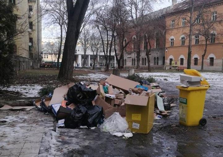 Firme din centrul Timișoarei indiferente la mizeria pe care o fac