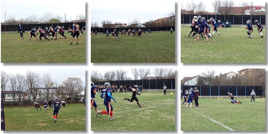 Regal de fotbal american la Timișoara cu echipe din România și Serbia. Foto și video