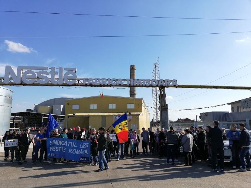 Proteste la fabrica Nestle din Timișoara