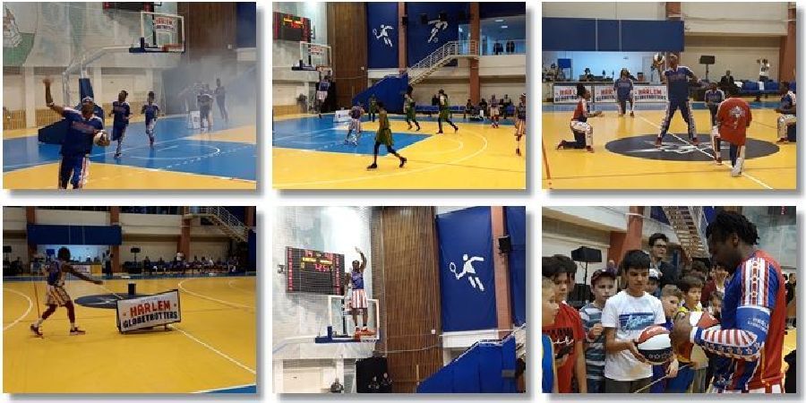 Spectacol făcut de Harlem Globetrotters la Timișoara. Magicienii baschetului au încântat publicul din sala Constantin Jude. Foto