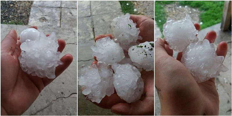 Spectacol teribil al naturii. Grindină cât oul în Timiș