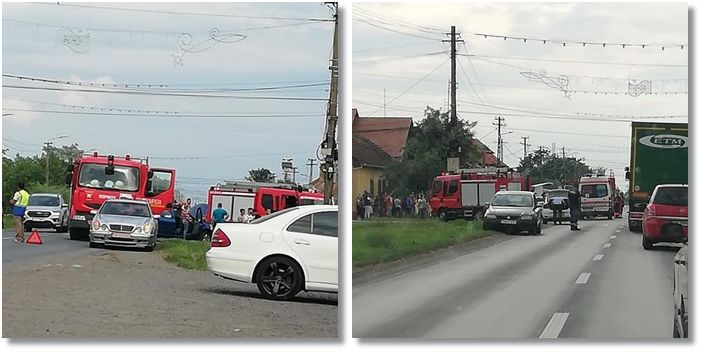 Accident în apropiere de Timișoara. Doi oameni au ajuns la spital