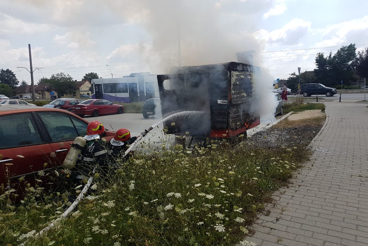 Langoșerie în flăcări, la Timișoara