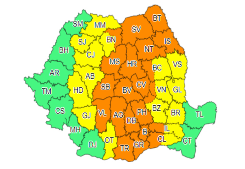 Vremea se schimbă radical: Cod portocaliu de furtuni cu grindină
