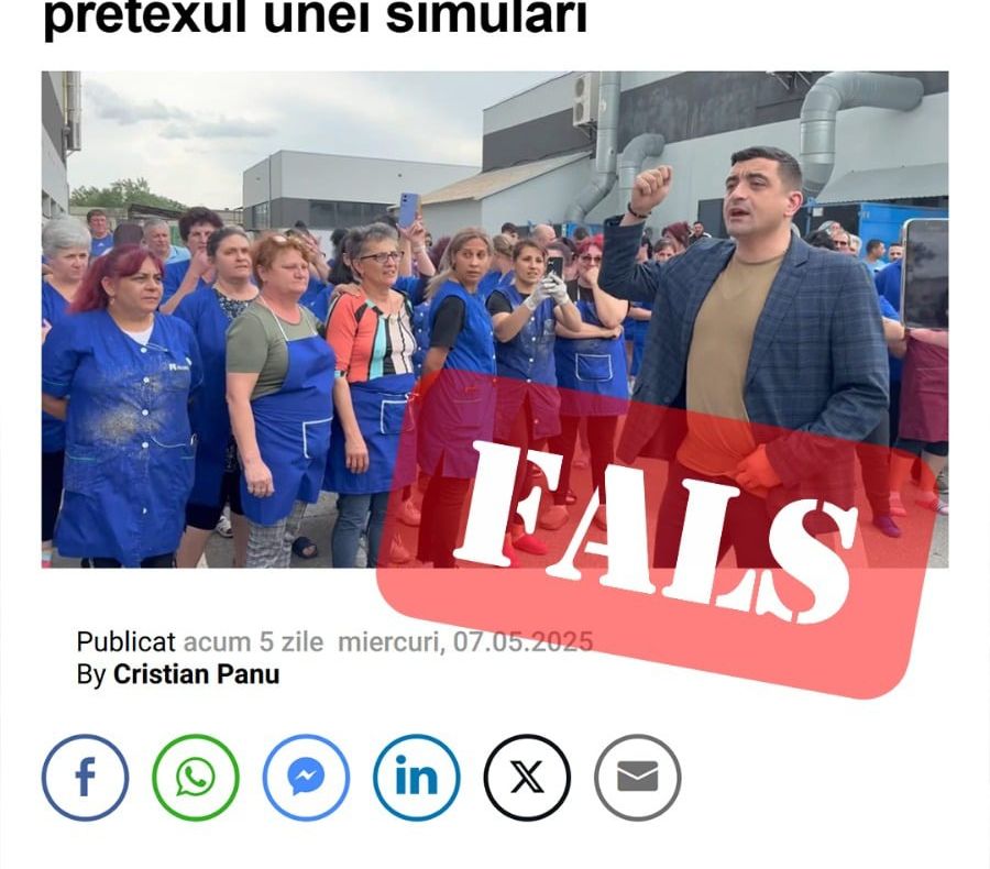 FALS GROSOLAN: ANGAJAȚII REKORD NU AU FOST EVACUAȚI - GEORGE SIMION, ȚINTA UNEI NOI MANIPULĂRI