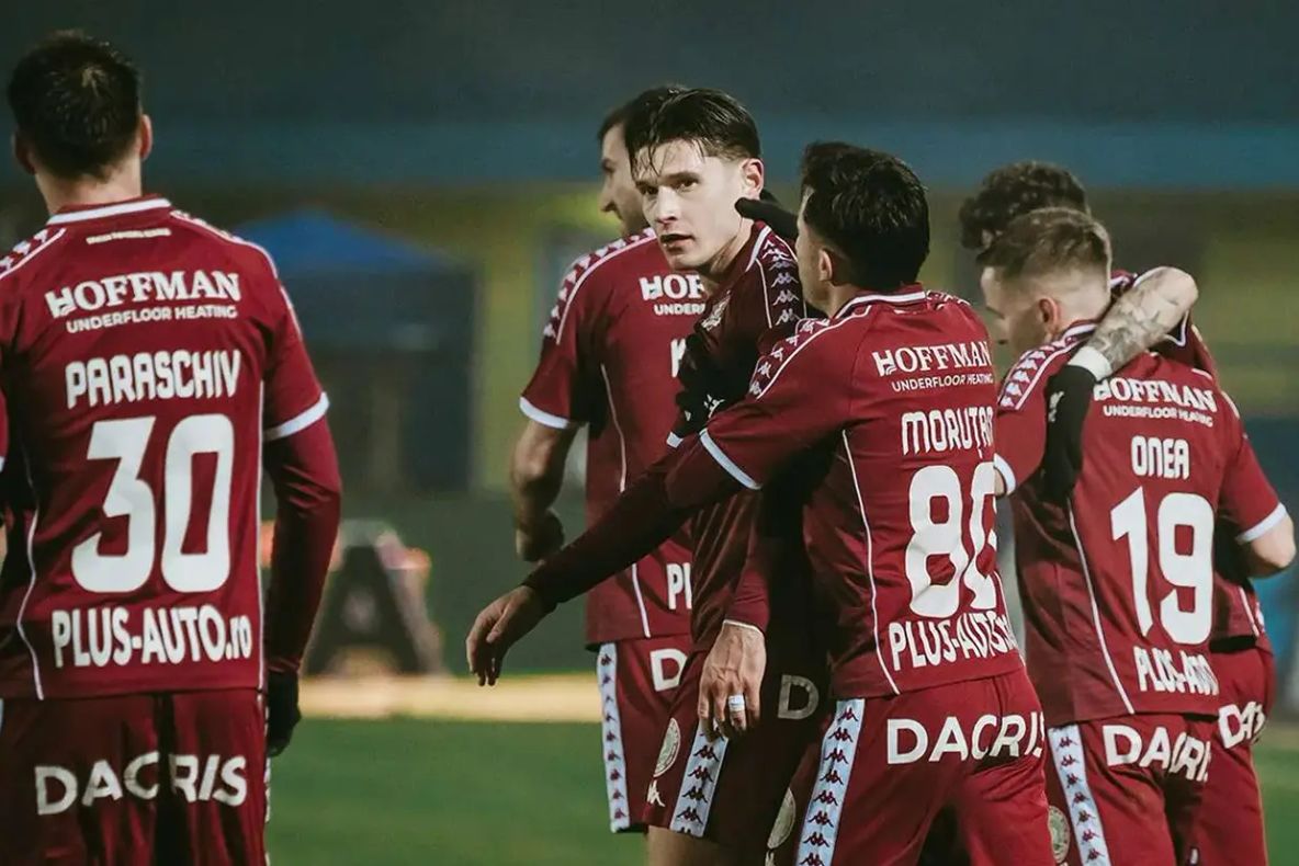 Rapid a învins Unirea Slobozia cu 2-1 și e sigură că termină sezonul regulat pe locul 2