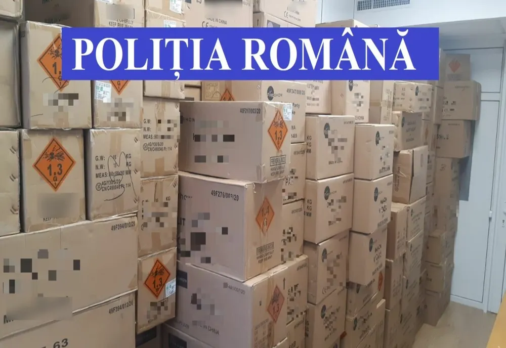 FOTO | Bărbaţi din Timiş şi Arad prinşi în județul Cluj cu mii de kilograme de articole pirotehnice