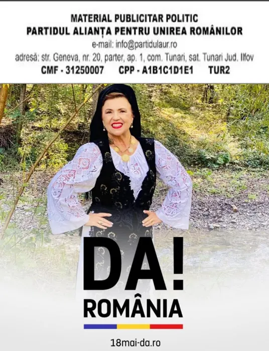 NICOLETA VOICA-CANTAREATA-BANAT-SUSTINERE-ROMANIA-GEORGE SIMION-PREZIDENTIALE