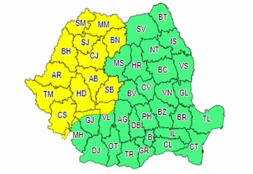 Un nou cod galben de vreme severă!