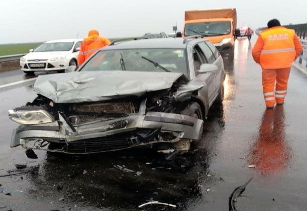 Accident în lanț pe autostradă, între Timișoara și Arad