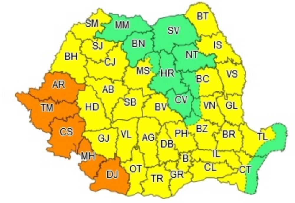 COD PORTOCALIU: Val de căldură și disconfort termic accentuat