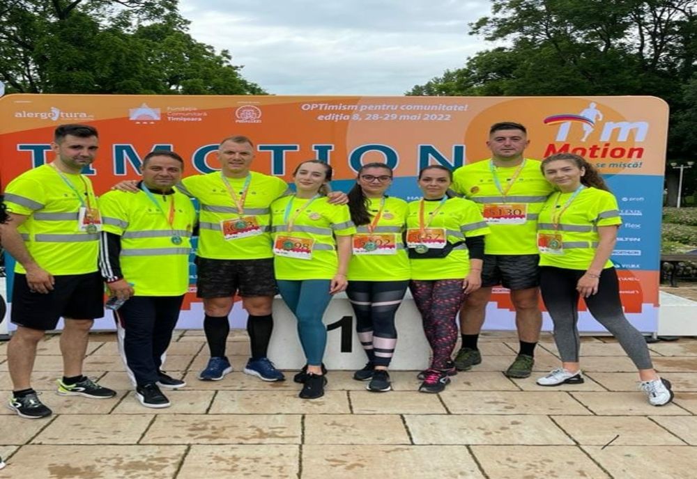 Polițiști din Timiș au participat la Timotion pentru a sprijini un scop caritabil