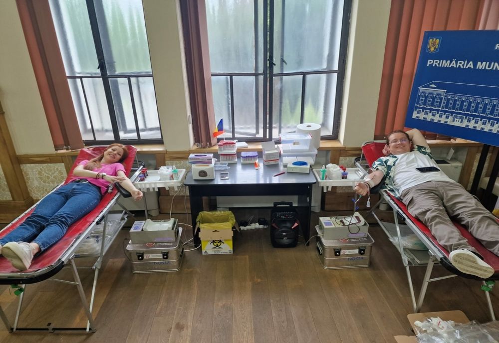 Donare de sânge la sediul primăriei din Timișoara