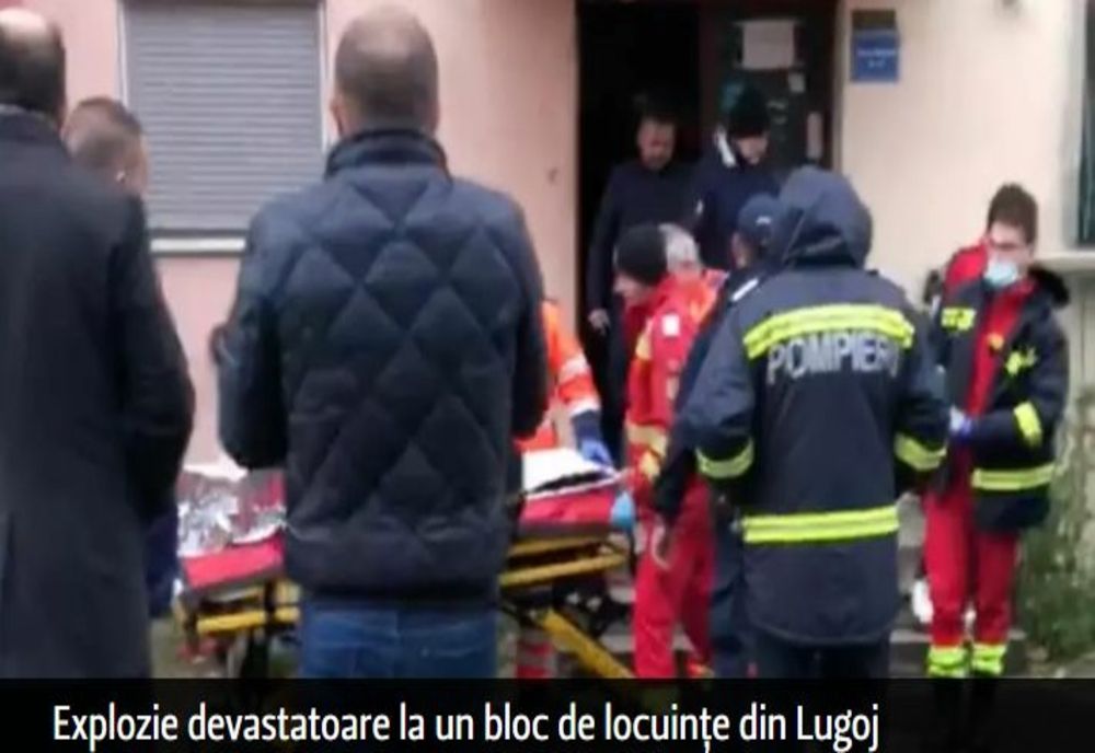 Explozie devastatoare la un bloc de locuințe din Lugoj: o victimă cu arsuri pe 40% din corp, 23 de garsoniere afectate - VIDEO