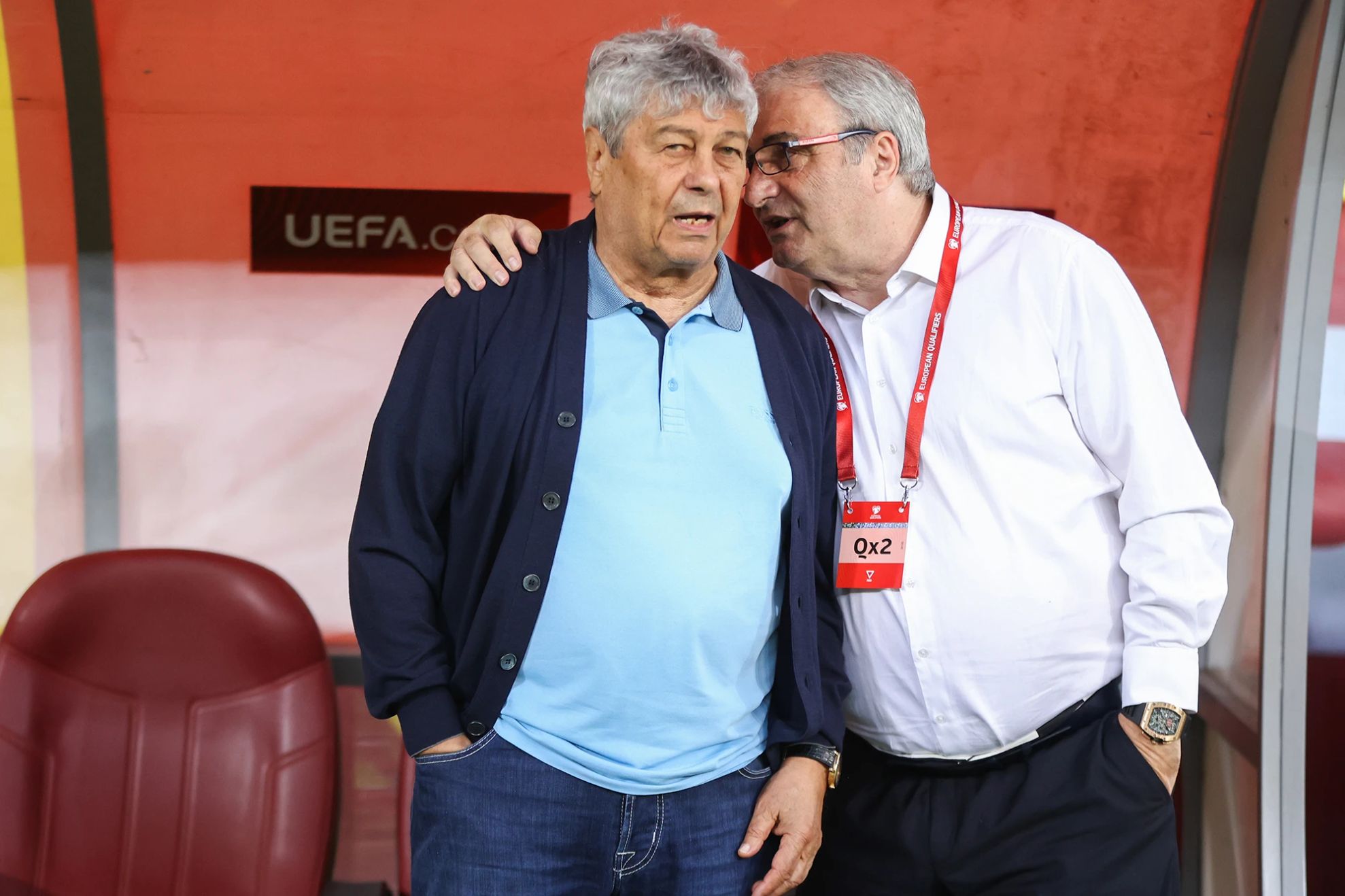 Mihai Stoichiță, alături de Mircea Lucescu