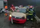 Un taxi din Bocșa s-a înfipt într-un cap de pod pe DN 58 B,o persoană a rămas încarcerată FOTO