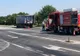 Pericol de explozie! Incendiu la un tir încărcat cu azotat de amoniu!