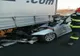 Accident teribil pe autostradă: mașină strivită sub un TIR, șoferul a murit