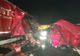 Trafic oprit pe autostrada A1, din cauza unui accident între două tiruri
