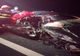 Accident pe autostradă: un șofer a scăpat teafăr după ce mașina s-a făcut zob sub un TIR