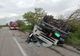 Accident cumplit în județul Timiș: șofer strivit în cabina unei automacarale, după ce utilajul s-a răsturnat pe șosea